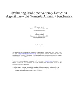 Evaluating Real-time Anomaly Detection Algorithms - the Numenta Anomaly
  Benchmark