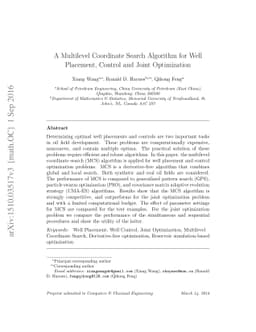 A Multilevel Coordinate Search Algorithm for Well Placement, Control and
  Joint Optimization