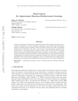 Dual Control for Approximate Bayesian Reinforcement Learning