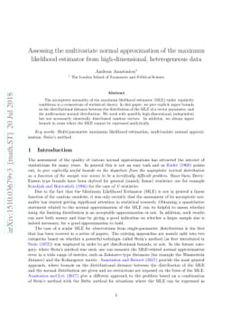 Assessing the multivariate normal approximation of the maximum
  likelihood estimator from high-dimensional, heterogeneous data