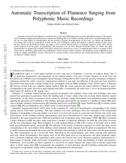 Automatic Transcription of Flamenco Singing from Polyphonic Music
  Recordings