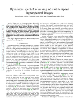 Dynamical spectral unmixing of multitemporal hyperspectral images