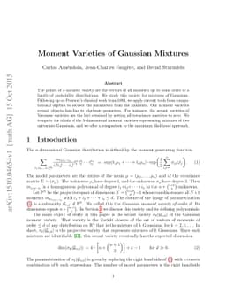 Moment Varieties of Gaussian Mixtures