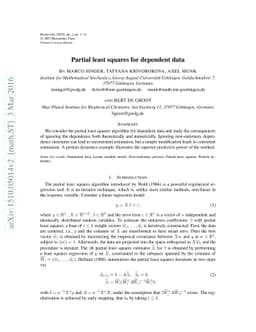 Partial least squares for dependent data