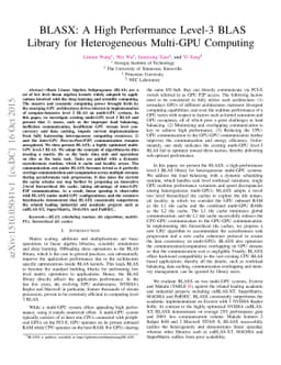 BLASX: A High Performance Level-3 BLAS Library for Heterogeneous
  Multi-GPU Computing