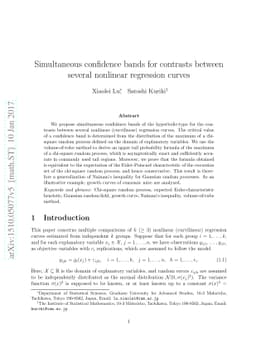 Simultaneous confidence bands for contrasts between several nonlinear
  regression curves