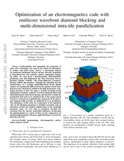 Optimization of an electromagnetics code with multicore wavefront
  diamond blocking and multi-dimensional intra-tile parallelization