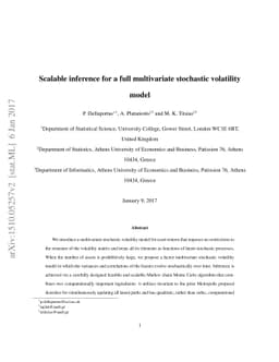 Scalable inference for a full multivariate stochastic volatility model