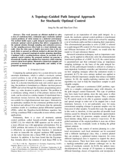 A Topology-Guided Path Integral Approach for Stochastic Optimal Control