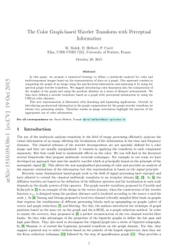 Color graph based wavelet transform with perceptual information