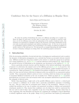 Confidence Sets for the Source of a Diffusion in Regular Trees