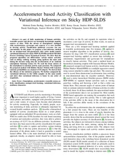 Accelerometer based Activity Classification with Variational Inference
  on Sticky HDP-SLDS