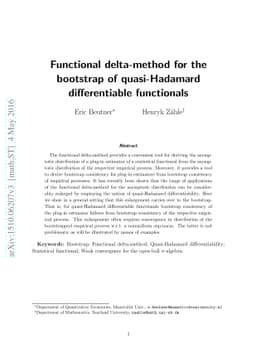 Functional delta-method for the bootstrap of quasi-Hadamard
  differentiable functionals
