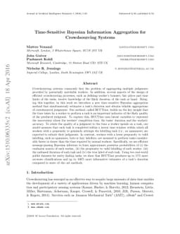 Time-Sensitive Bayesian Information Aggregation for Crowdsourcing
  Systems