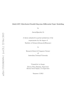 Multi-GPU Distributed Parallel Bayesian Differential Topic Modelling