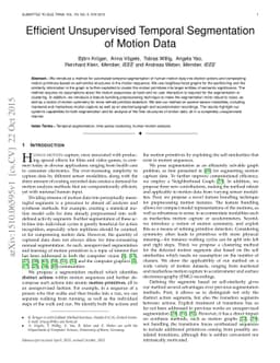 Efficient Unsupervised Temporal Segmentation of Motion Data