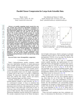 Parallel Tensor Compression for Large-Scale Scientific Data