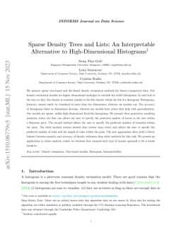 Sparse Density Trees and Lists: An Interpretable Alternative to
  High-Dimensional Histograms