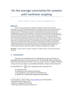 On the average uncertainty for systems with nonlinear coupling