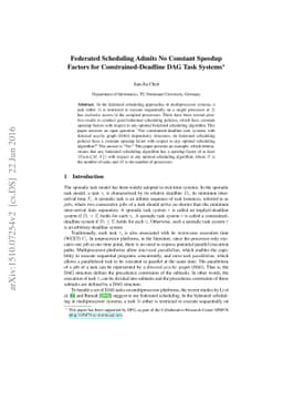 Federated Scheduling Admits No Constant Speedup Factors for
  Constrained-Deadline DAG Task Systems