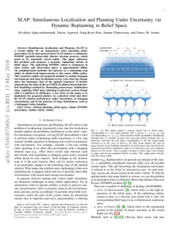 SLAP: Simultaneous Localization and Planning Under Uncertainty for
  Physical Mobile Robots via Dynamic Replanning in Belief Space: Extended
  version