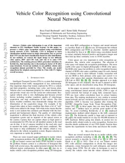 Vehicle Color Recognition using Convolutional Neural Network
