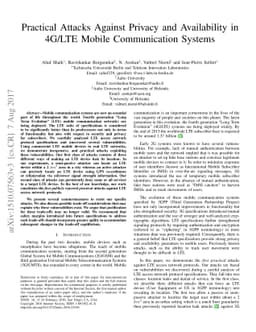 Practical Attacks Against Privacy and Availability in 4G/LTE Mobile
  Communication Systems