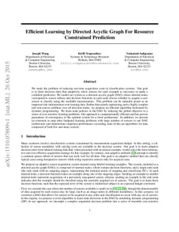 Efficient Learning by Directed Acyclic Graph For Resource Constrained
  Prediction