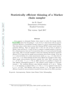 Statistically efficient thinning of a Markov chain sampler