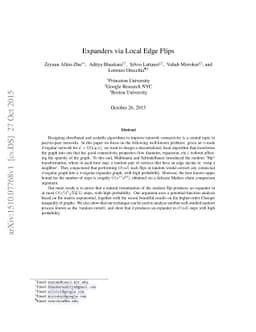 Expanders via Local Edge Flips