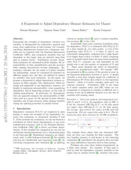 A Framework to Adjust Dependency Measure Estimates for Chance