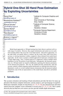 Hybrid One-Shot 3D Hand Pose Estimation by Exploiting Uncertainties