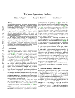 Universal Dependency Analysis