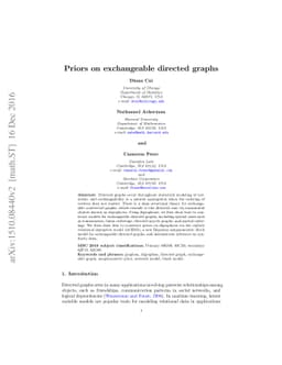 Priors on exchangeable directed graphs