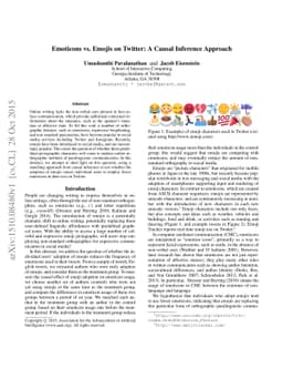Emoticons vs. Emojis on Twitter: A Causal Inference Approach
