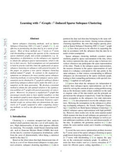 Learning with $\ell^{0}$-Graph: $\ell^{0}$-Induced Sparse Subspace
  Clustering