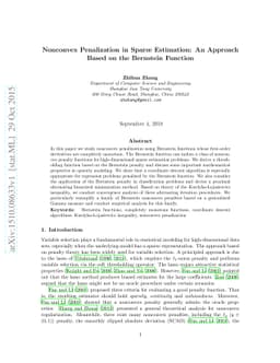 Nonconvex Penalization in Sparse Estimation: An Approach Based on the
  Bernstein Function