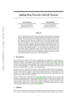 Spiking Deep Networks with LIF Neurons