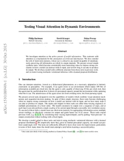 Testing Visual Attention in Dynamic Environments