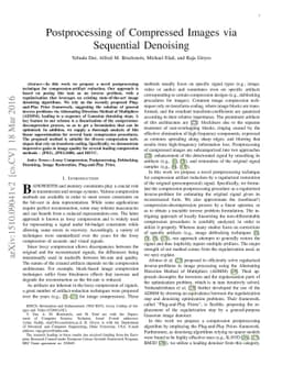 Postprocessing of Compressed Images via Sequential Denoising