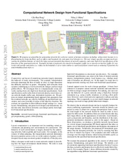 Computational Network Design from Functional Specifications