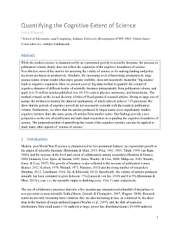 Quantifying the Cognitive Extent of Science