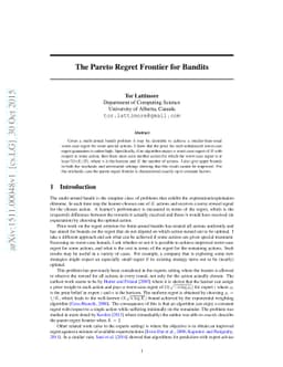 The Pareto Regret Frontier for Bandits