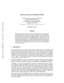 Gaussian Process Random Fields