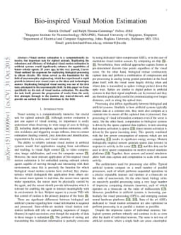 Bioinspired Visual Motion Estimation