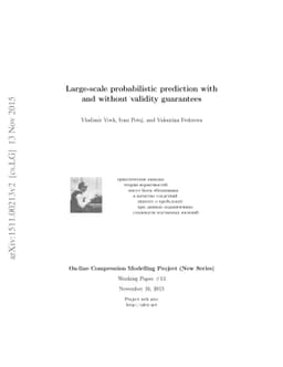 Large-scale probabilistic predictors with and without guarantees of
  validity