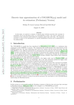 Discrete time approximation of a COGARCH(p,q) model and its estimation