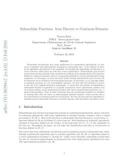 Submodular Functions: from Discrete to Continous Domains