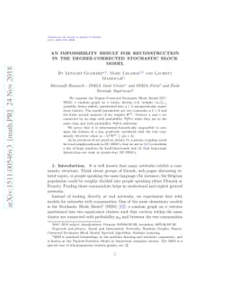 An Impossibility Result for Reconstruction in a Degree-Corrected
  Planted-Partition Model