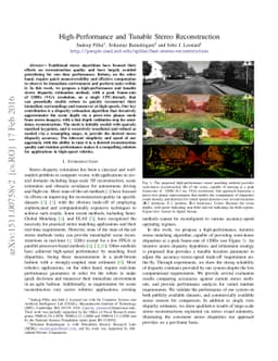 High-Performance and Tunable Stereo Reconstruction